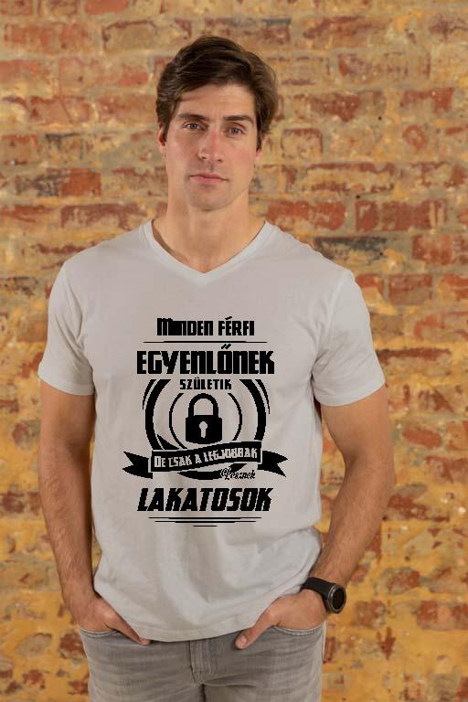 Minden Férfi Lakatos - Lakatos Férfi V-nyakú Póló