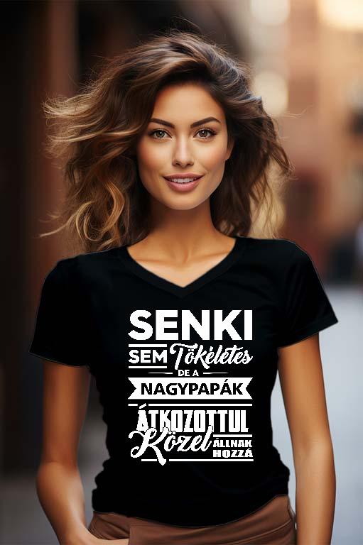 Tökéletes Nagypapa - Papa Női V-nyakú Póló
