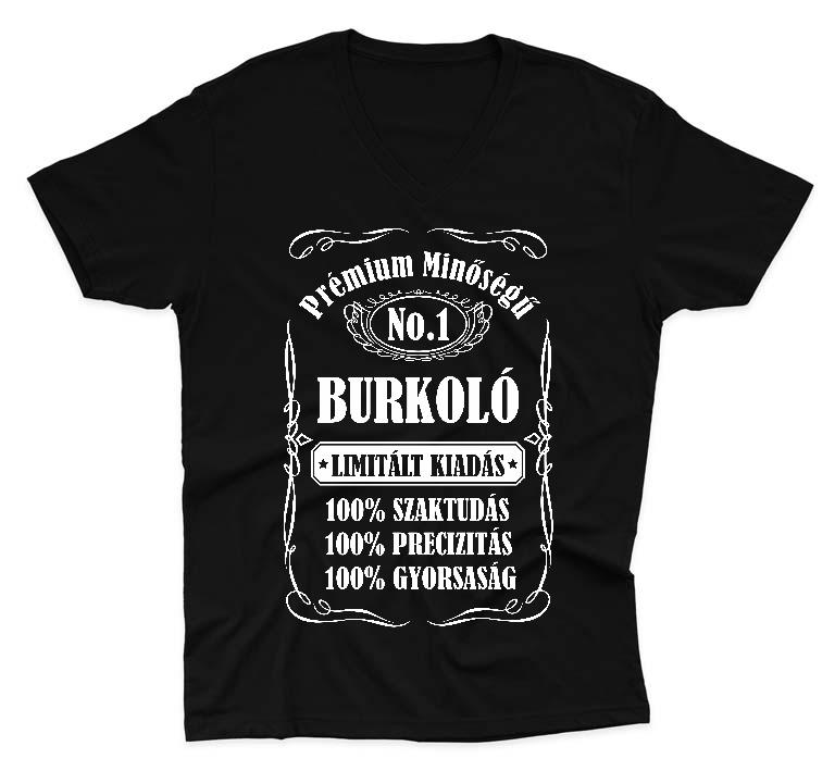 Prémium minőségű Burkoló - Burkoló Férfi V-nyakú Póló