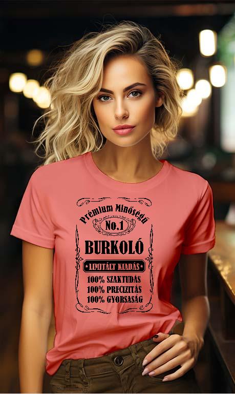 Prémium minőségű Burkoló - Burkoló Női Környakú Póló