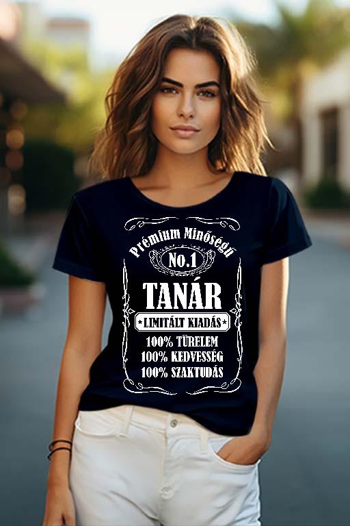 Prémium minőségű Tanár - Tanár Női O-nyakú Póló
