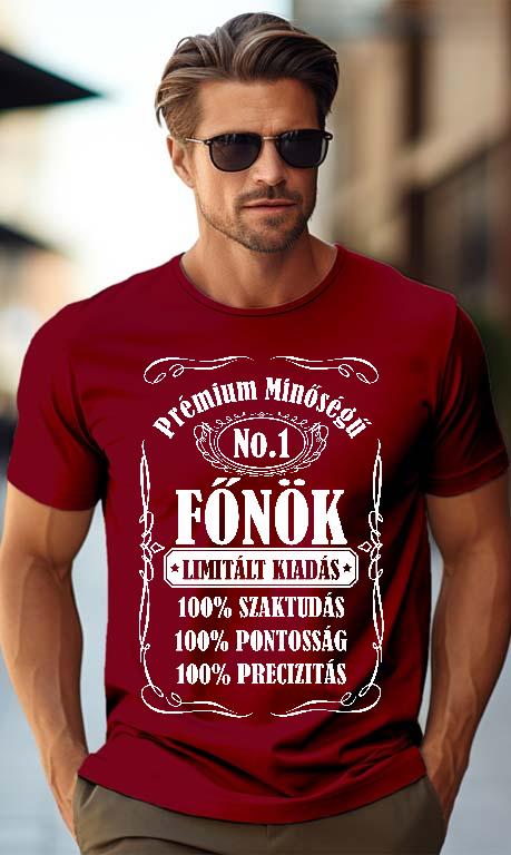 Prémium minőségű Főnök - Főnök Férfi Prémium Póló