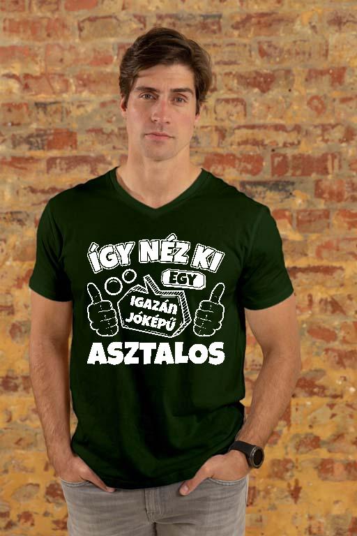 Igazán jóképű Asztalos - Asztalos Férfi V-nyakú Póló
