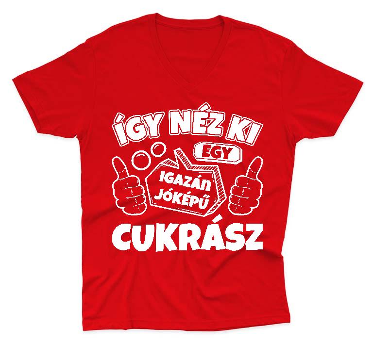 Igazán Jóképű Cukrász  - Cukrász Férfi V-nyakú Póló