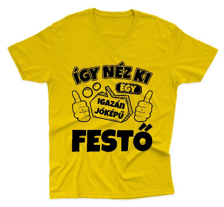 Igazán Jóképű Festő  - Festő Férfi V-nyakú Póló