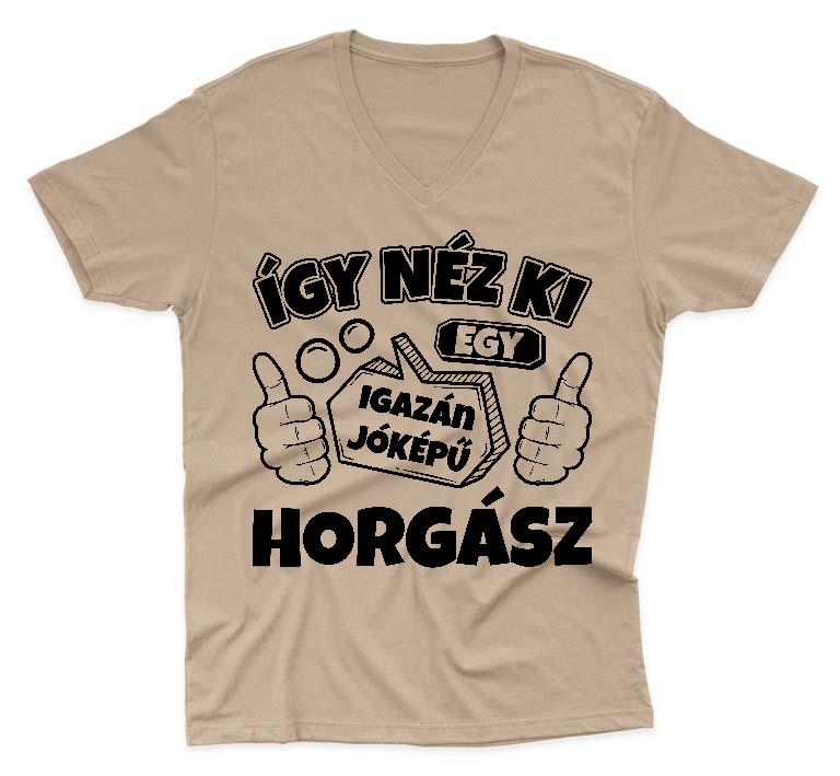 Igazán jóképű Horgász  - Horgász Férfi V-nyakú Póló