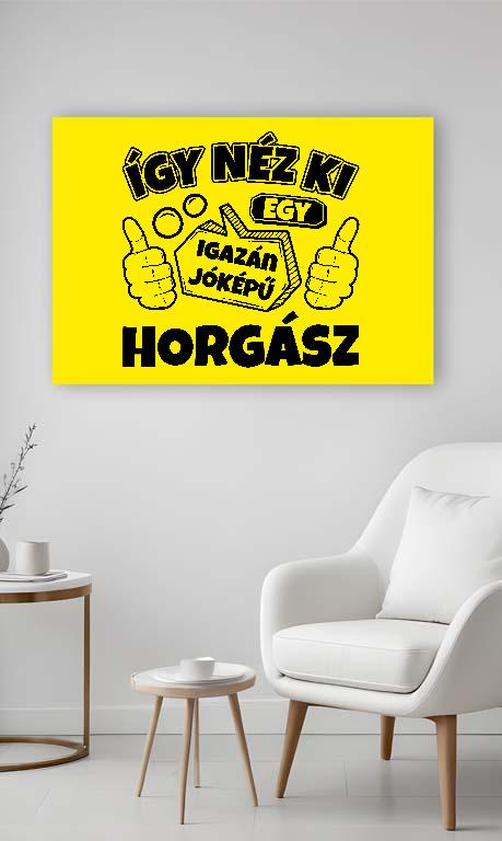 Igazán jóképű Horgász  - Horgász Vászonkép