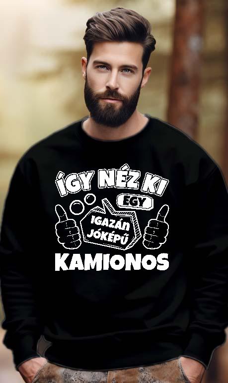 Igazán jóképű Kamionos - Kamionos Férfi Pulóver