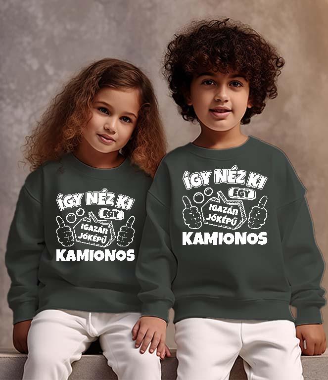 Igazán jóképű Kamionos - Kamionos Gyerek Pulóver