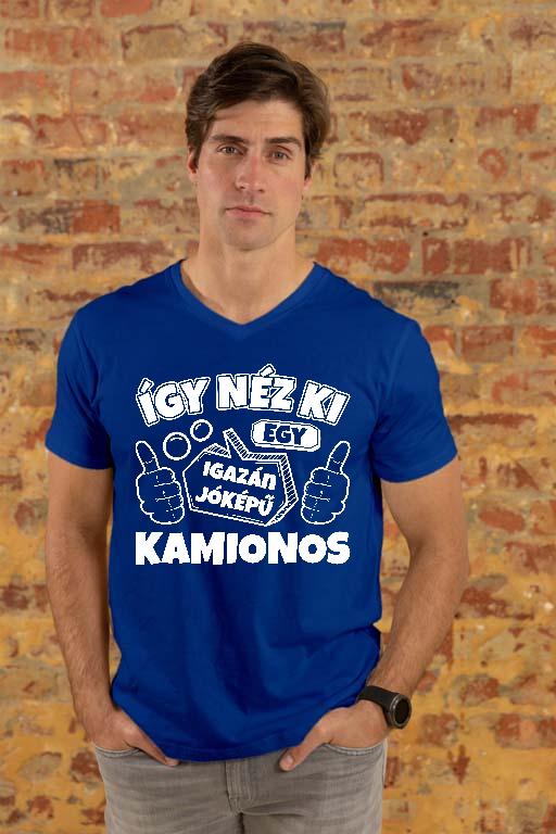 Igazán jóképű Kamionos - Kamionos Férfi V-nyakú Póló