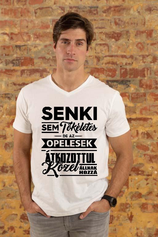 Senki sem Tökéletes de a Opelesek - Opel Férfi V-nyakú Póló