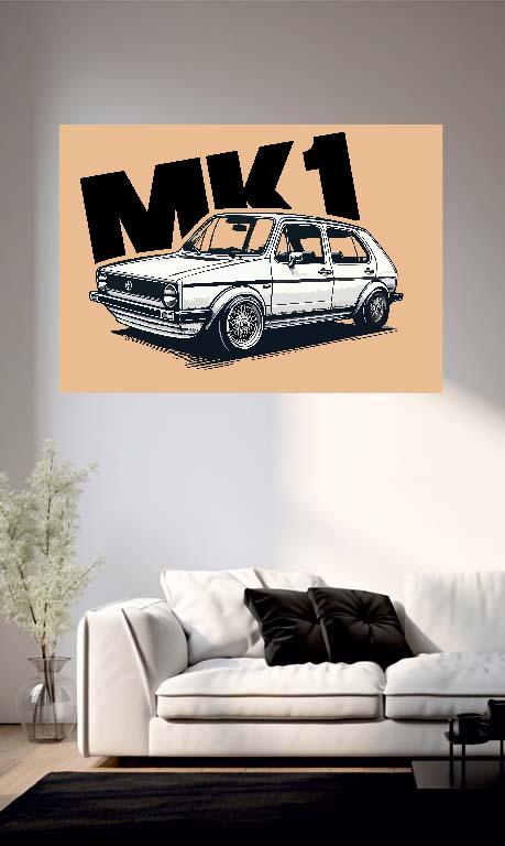 Volkswagen Golf 1 mk1 style1 - Volkswagen Golf 1 Poszter