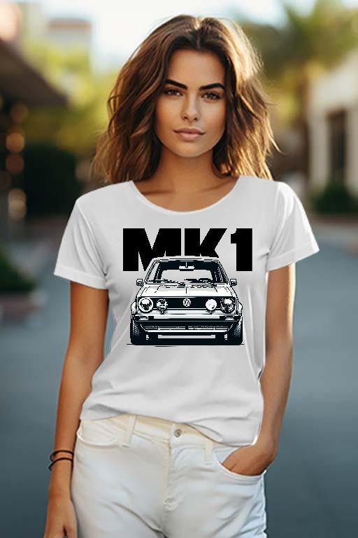 volkswagen Golf 1 mk1 style2 - Volkswagen Golf 1 Női O-nyakú Póló