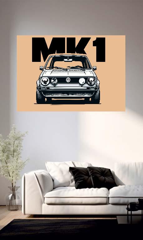 volkswagen Golf 1 mk1 style2 - Volkswagen Golf 1 Poszter