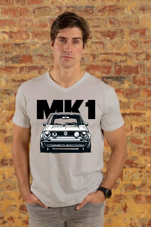 volkswagen Golf 1 mk1 style2 - Volkswagen Golf 1 Férfi V-nyakú Póló