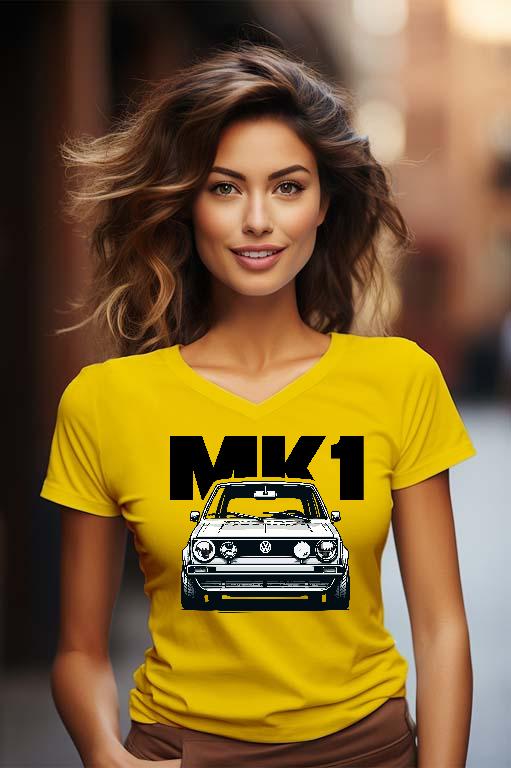 volkswagen Golf 1 mk1 style2 - Volkswagen Golf 1 Női V-nyakú Póló