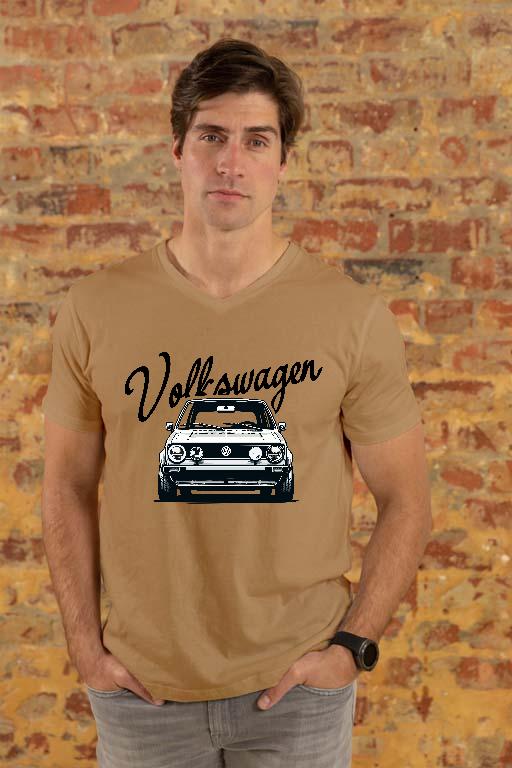 Vw Golf 1 Volkswagen style2 - Volkswagen Golf 1 Férfi V-nyakú Póló
