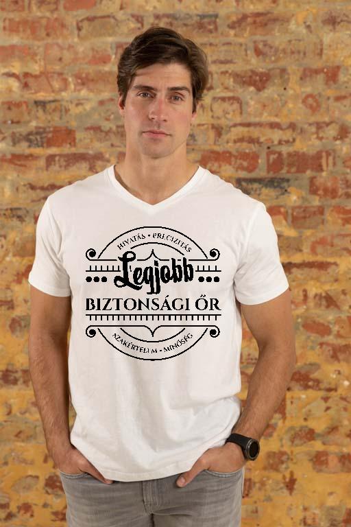 Legjobb Biztonsági Őr - Biztonsági őr Férfi V-nyakú Póló