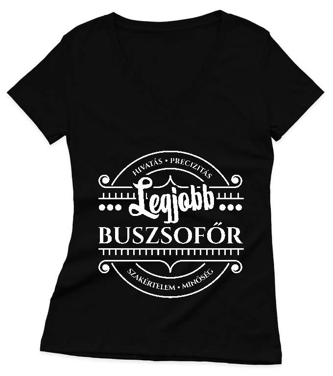 Legjobb Buszsofőr - Buszsofőr Női V-nyakú Póló