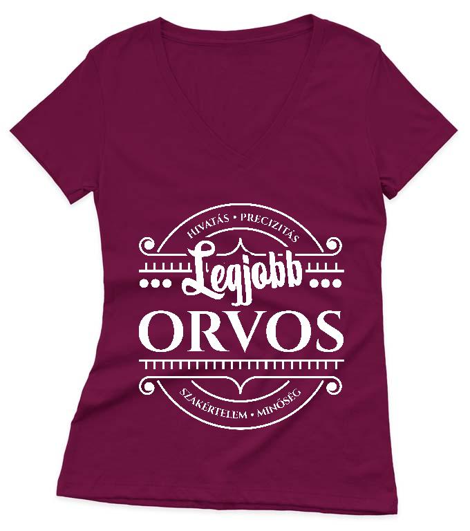 Legjobb Orvos - Orvos Női V-nyakú Póló