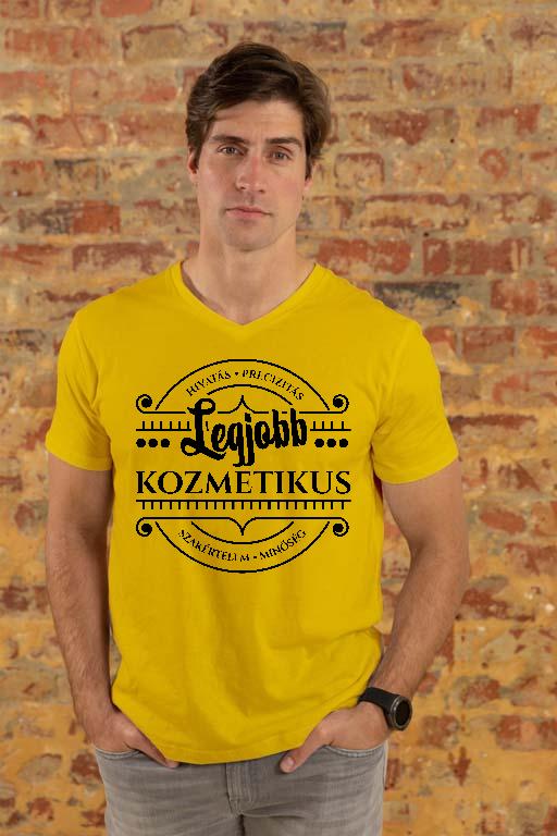 Legjobb Kozmetikus - Kozmetikus Férfi V-nyakú Póló