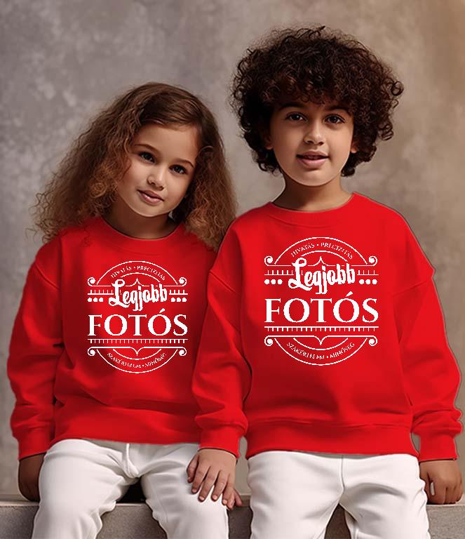 Legjobb Fotós  - Fotós Gyerek Pulóver