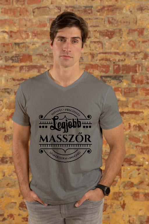Legjobb Masszőr - Masszőr Férfi V-nyakú Póló