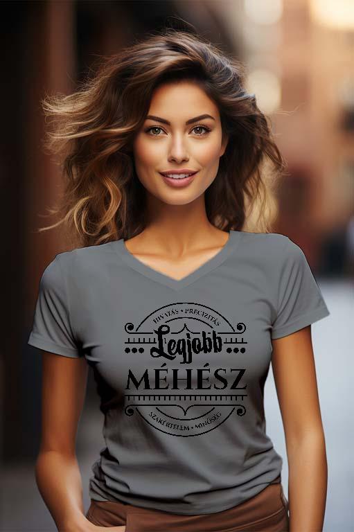 Legjobb Méhész - Méhész Női V-nyakú Póló