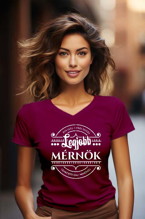 Legjobb Mérnök - Mérnök Női V-nyakú Póló