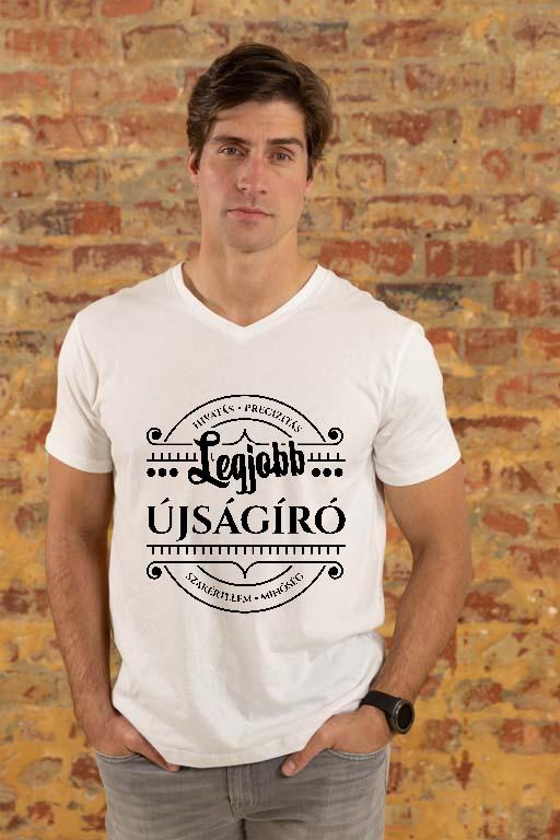 Legjobb Újságíró - Újságíró Férfi V-nyakú Póló