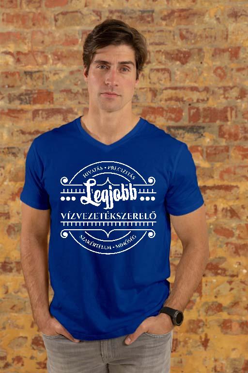 Legjobb Vízvezetékszerelő - Vízvezetékszerelő Férfi V-nyakú Póló