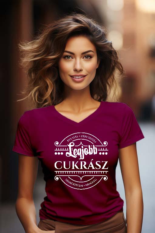 Legjobb Cukrász - Cukrász Női V-nyakú Póló