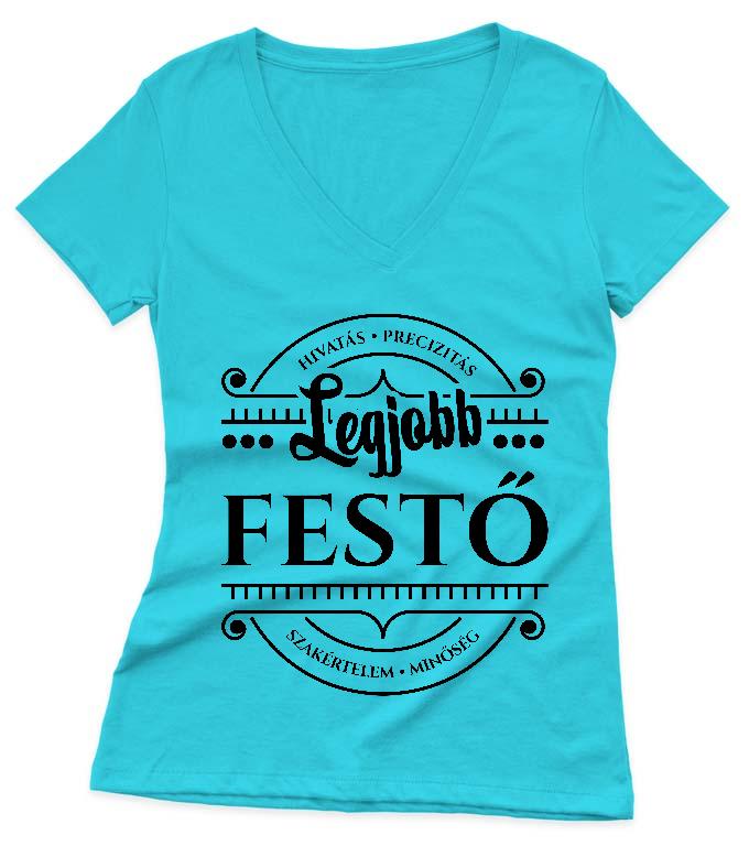 Legjobb Festő - Festő Női V-nyakú Póló