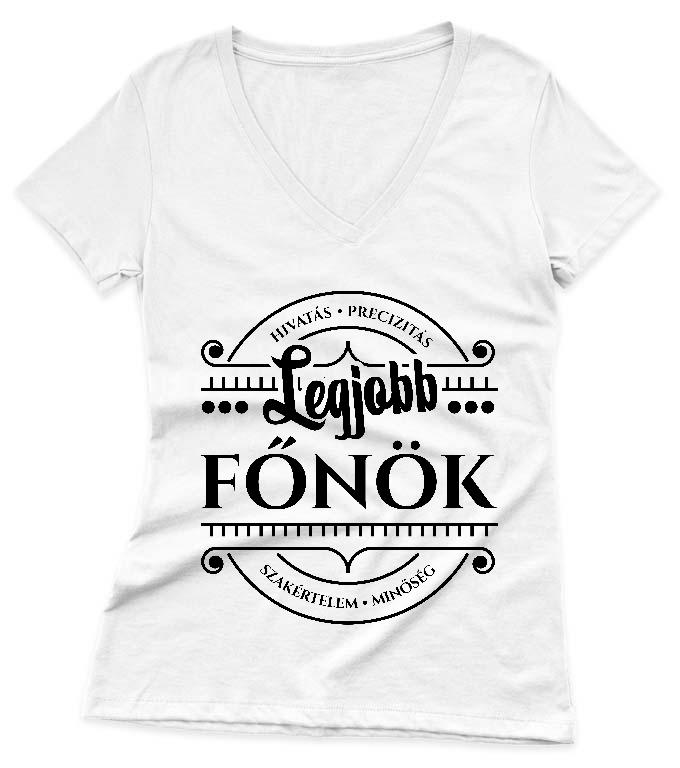 Legjobb Fönők - Főnök Női V-nyakú Póló