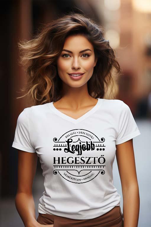 Legjobb Hegesztő - Hegesztő Női V-nyakú Póló