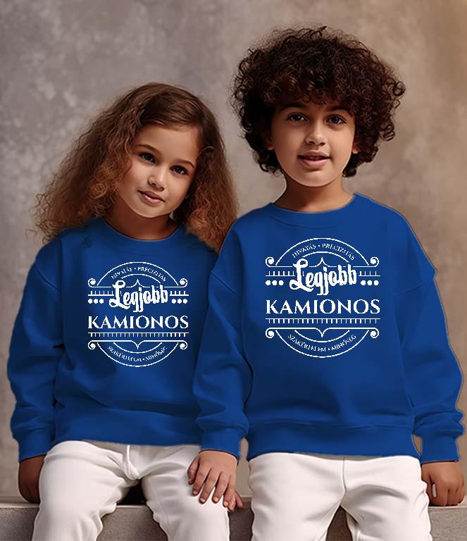 Legjobb Kamionos - Kamionos Gyerek Pulóver