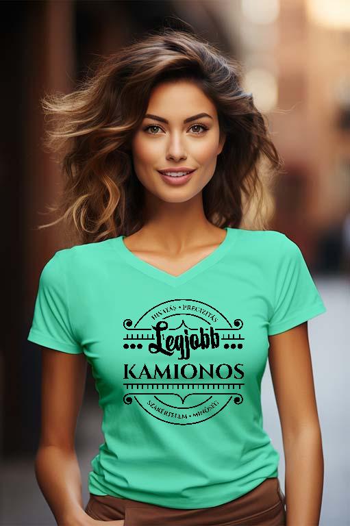 Legjobb Kamionos - Kamionos Női V-nyakú Póló