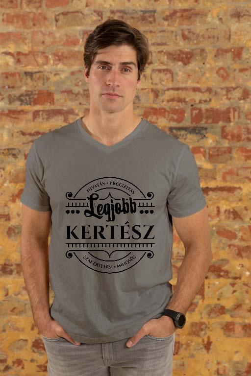 Legjobb Kertész - Kertész Férfi V-nyakú Póló