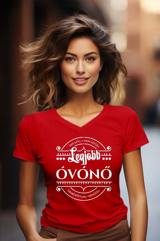Legjobb Óvónő - Óvónő Női V-nyakú Póló
