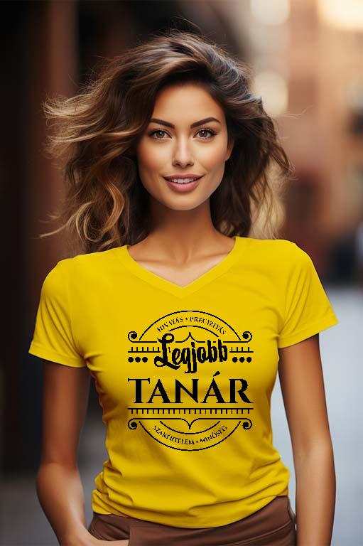 Legjobb Tanár - Tanár Női V-nyakú Póló