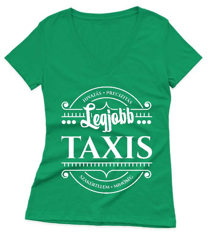 Legjobb Taxis - Taxis Női V-nyakú Póló