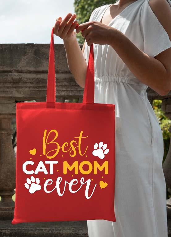 Best Cat Mom Ever - Cicás Vászontáska