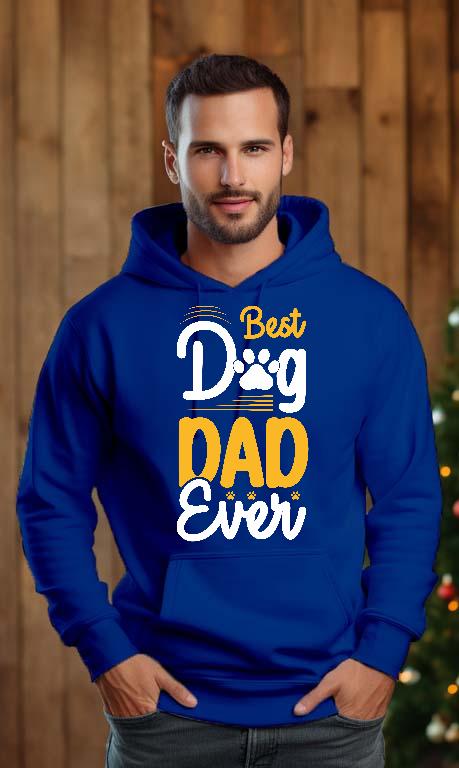 Best Dog Dad Ever - Kutyás minták Férfi Kapucnis Pulóver