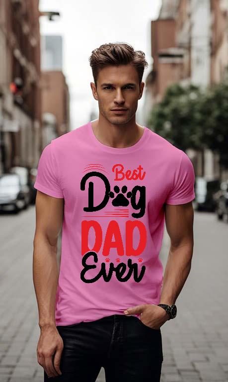 Best Dog Dad Ever - Kutyás minták Férfi Környakú Póló