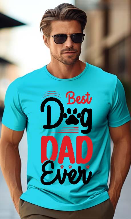 Best Dog Dad Ever - Kutyás minták Férfi Prémium Póló