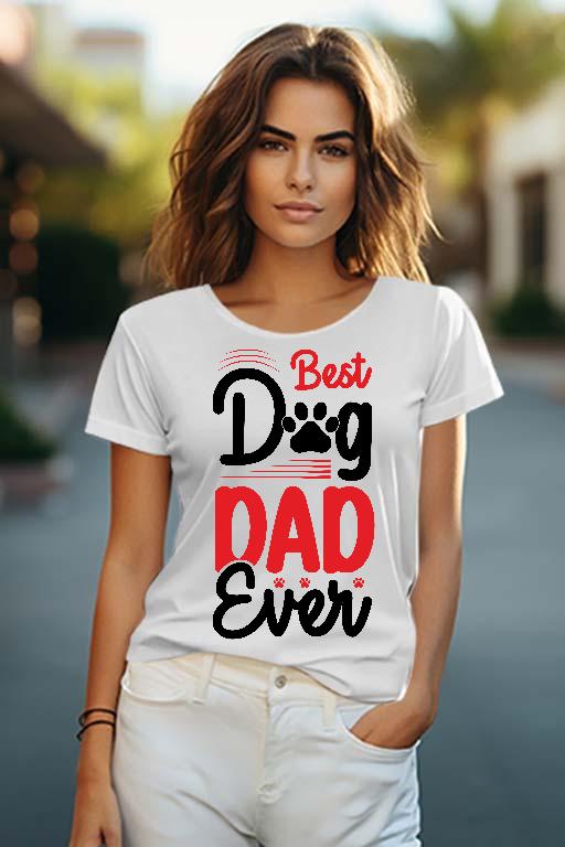 Best Dog Dad Ever - Kutyás minták Női O-nyakú Póló