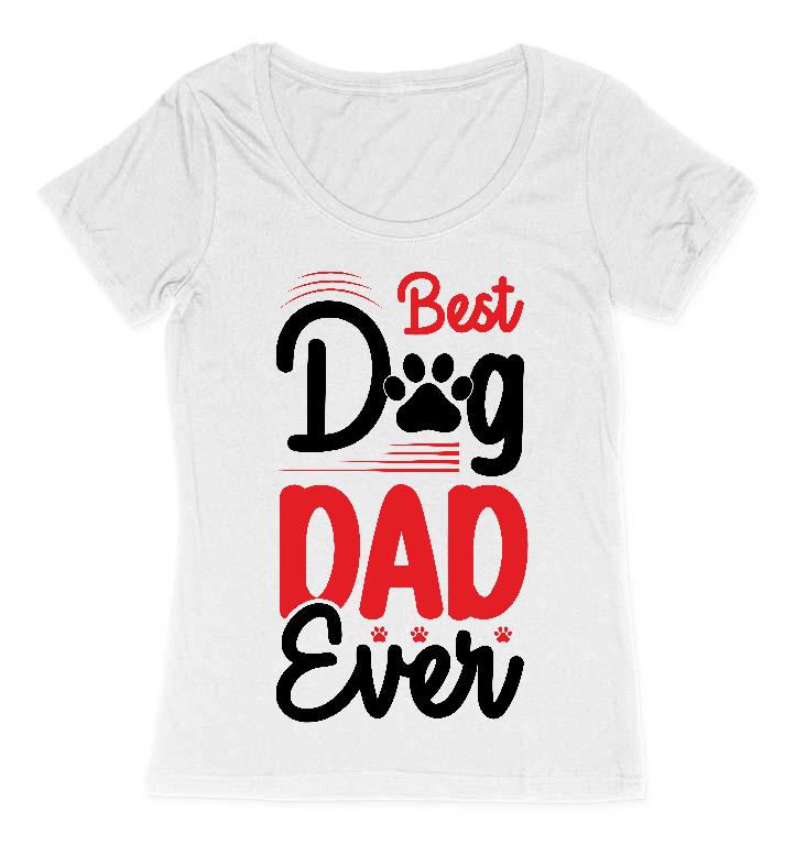 Best Dog Dad Ever - Kutyás minták Női O-nyakú Póló