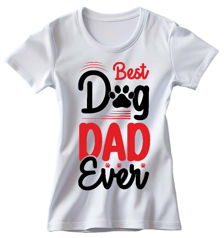 Best Dog Dad Ever - Kutyás minták Női Prémium Póló