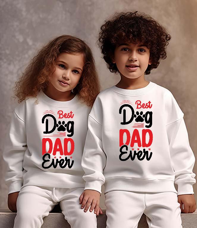 Best Dog Dad Ever - Kutyás minták Gyerek Pulóver
