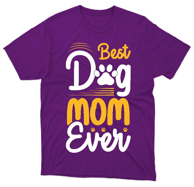 Best Dog Mom Ever - Kutyás minták Férfi Környakú Póló